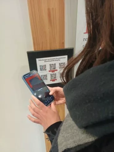 Illustration de QR Codes dans l'ancienne ferme